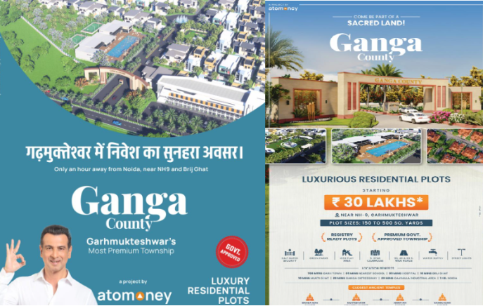 First Time Announce Ganga County Gated Township IN Garhmukteshwar
